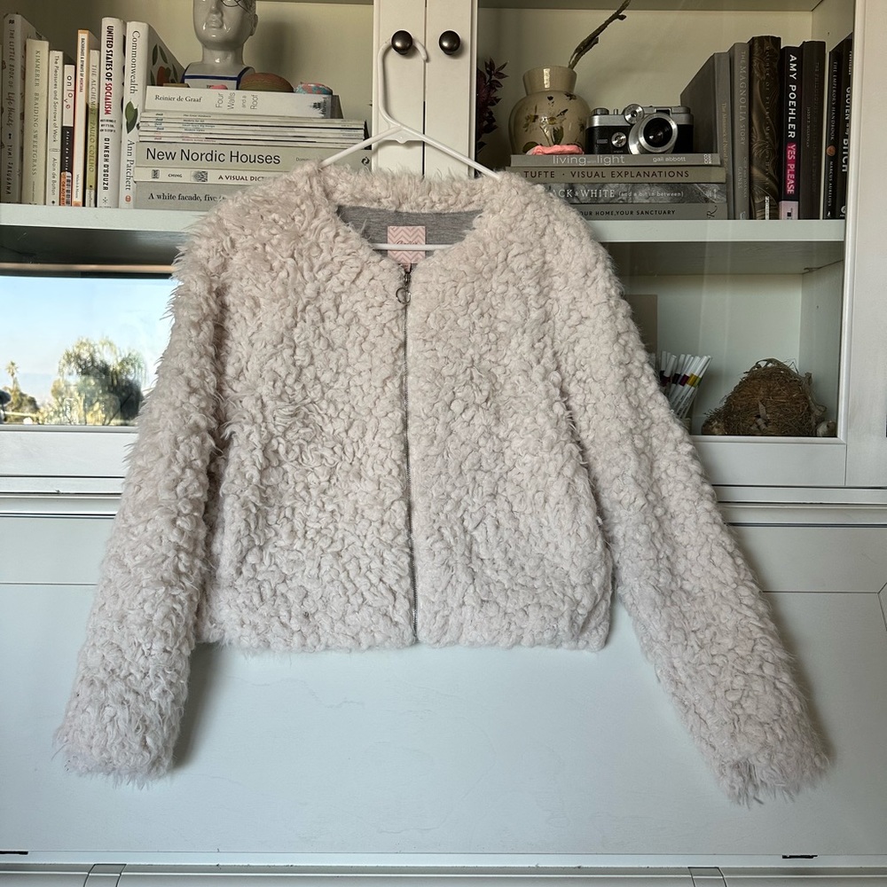 Candies Fuzzy Ivory Coat